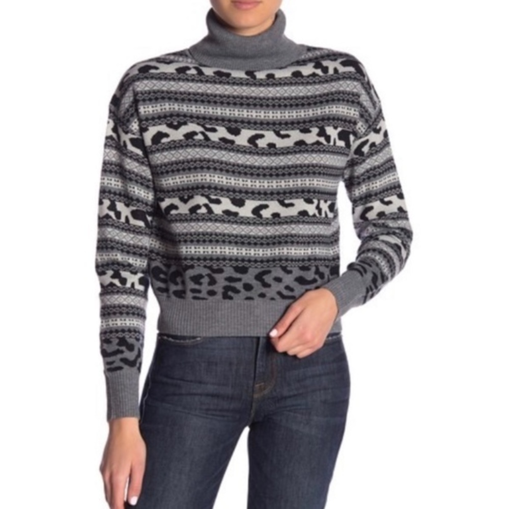 John & Jenn Fair Isle Turtleneck Sweater